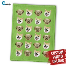 Load image into Gallery viewer, Pet Faces Personalized Blanket
