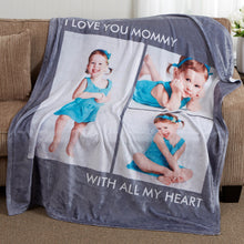 Load image into Gallery viewer, Up to 6 Photos - Picture Perfect Fleece Blanket
