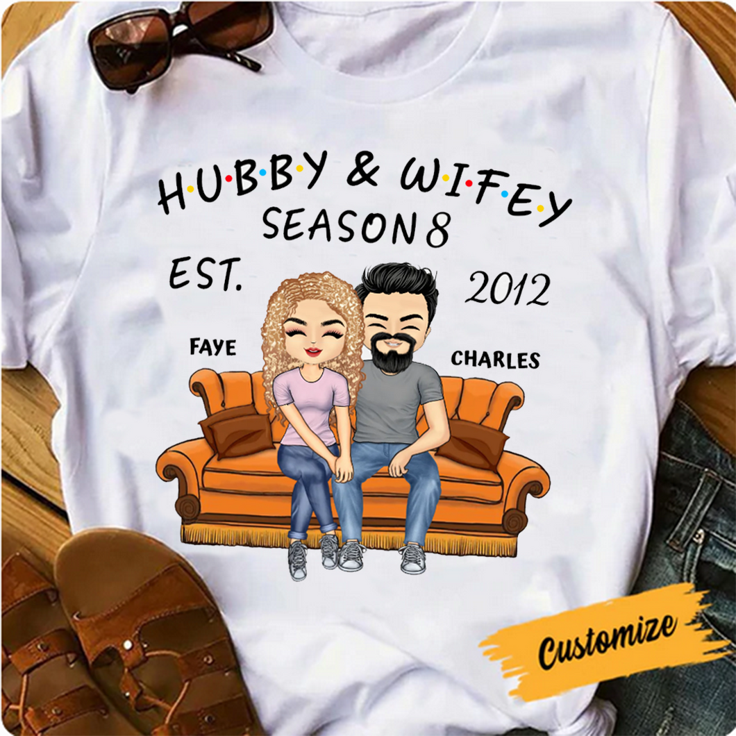 Hubby And Wifey Season Married Couple - Personalized Shirt
