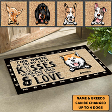 Load image into Gallery viewer, Home Filled Kisses - Personalized Doormat
