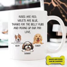 Load image into Gallery viewer, Roses are Red Violets Are Blue, Personalized Mug, Custom Gift for Dog Lovers
