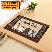 Load image into Gallery viewer, You Are Looking For Funny Cats - Personalized Doormat
