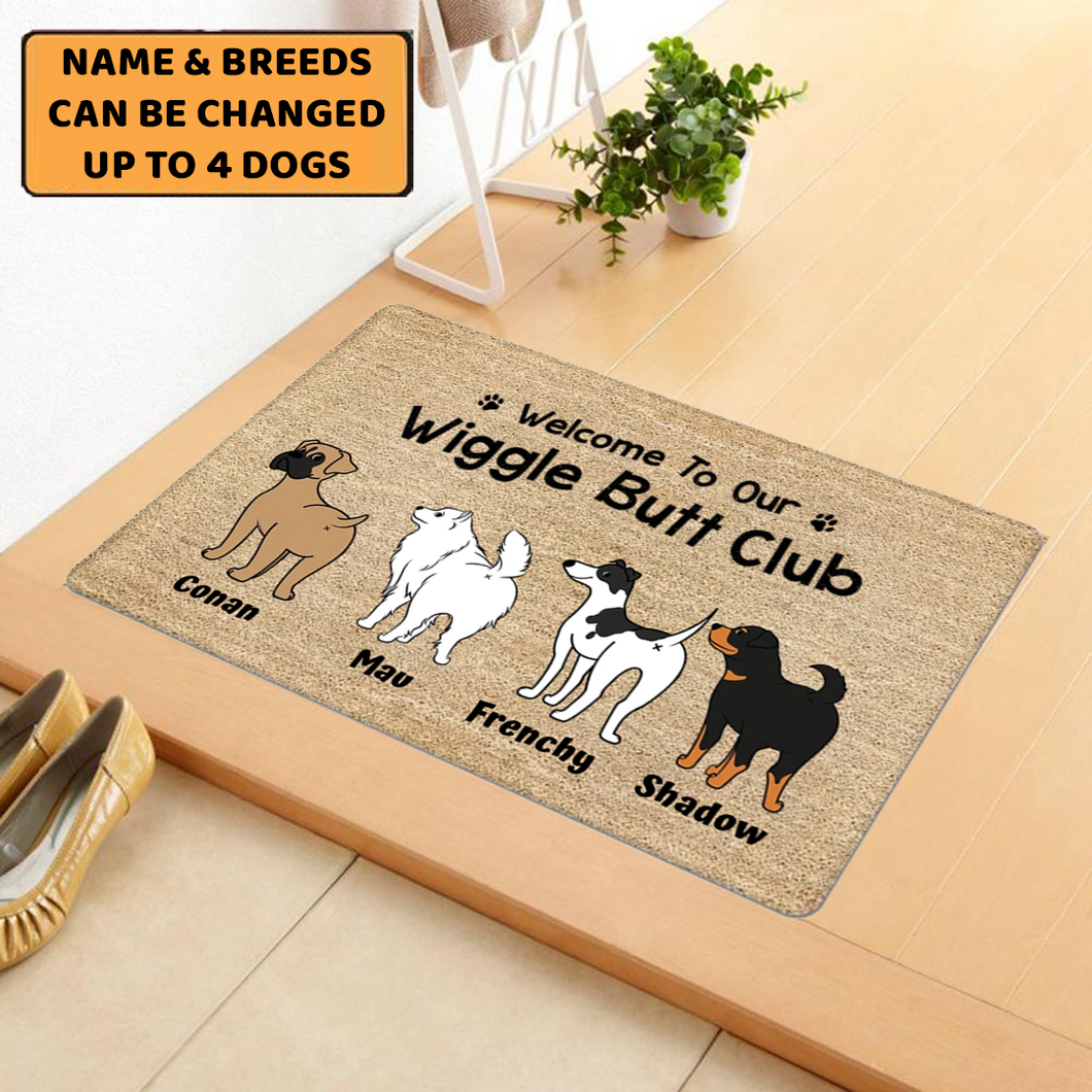 Wiggle Butt Club - Personalized Doormat