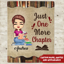 Load image into Gallery viewer, A Girl Who Loves Books Reading Premium Fleece &amp; Quilt Blanket
