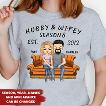 Load image into Gallery viewer, Hubby And Wifey Season Married Couple - Personalized Shirt
