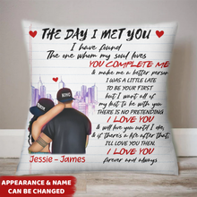 Load image into Gallery viewer, &quot;I Have Found the one whom my soul loves&quot; - Personalized Couple Pillow
