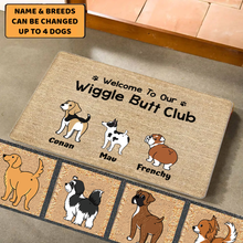 Load image into Gallery viewer, Wiggle Butt Club - Personalized Doormat
