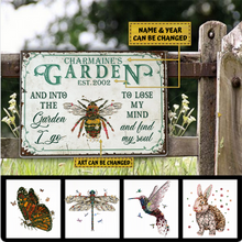 Load image into Gallery viewer, Floral Art Find My Soul - Personalized Garden Sign
