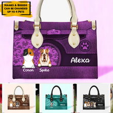 Load image into Gallery viewer, Heart Shape Pets Personalized Leather Handbag
