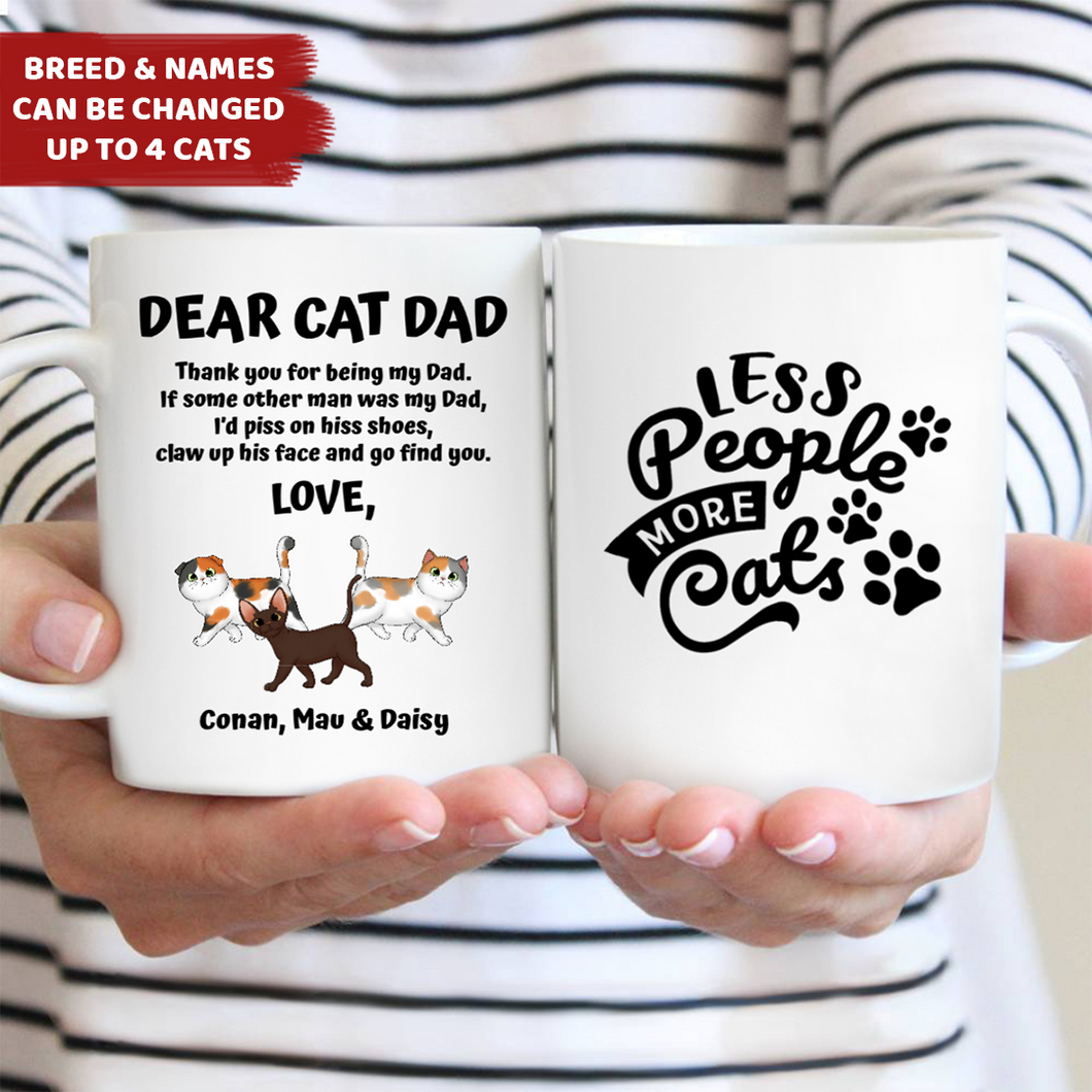 Dear Cat Dad - Personalized Mug