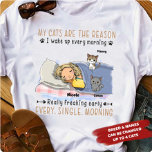 Load image into Gallery viewer, personalized cat mom shirt
