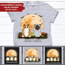 Load image into Gallery viewer, Cats In Moonlight - Personalized Shirt
