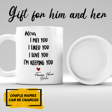 Load image into Gallery viewer, PERSONALIZED MUG: Sweetest Gift For Her - Him Mugs
