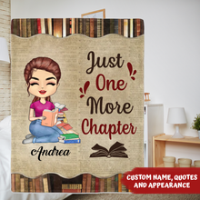 Load image into Gallery viewer, A Girl Who Loves Books Reading Premium Fleece &amp; Quilt Blanket
