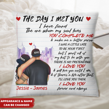 Load image into Gallery viewer, &quot;I Have Found the one whom my soul loves&quot; - Personalized Couple Pillow
