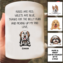 Load image into Gallery viewer, Roses are Red Violets Are Blue, Personalized Mug, Custom Gift for Dog Lovers
