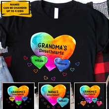 Load image into Gallery viewer, Colorful Heart Grandma Auntie Mom Sweet Heart Kids Personalized T-shirt
