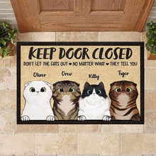 Load image into Gallery viewer, Don&#39;t Let The Cats Out - Personalized Cat Mat
