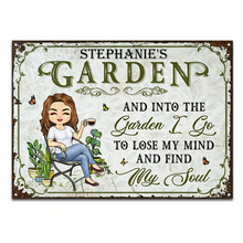 Load image into Gallery viewer, And Into The Garden I Go - Personalized Garden Sign
