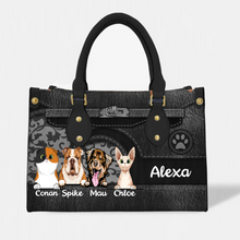 Load image into Gallery viewer, Heart Shape Pets Personalized Leather Handbag
