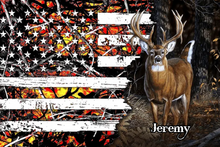 Load image into Gallery viewer, Hunters Custom Gift For Hunting Lover Custom Hunting Camouflage American Flag - Personalized Metal Sign
