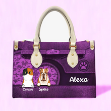 Load image into Gallery viewer, Heart Shape Pets Personalized Leather Handbag

