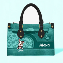 Load image into Gallery viewer, Heart Shape Pets Personalized Leather Handbag
