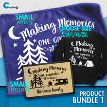 Load image into Gallery viewer, Making Memories Camping Bundle (Doormat, Blanket &amp; Sweatshirt)
