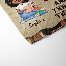 Load image into Gallery viewer, A Girl Who Loves Books Reading Premium Fleece &amp; Quilt Blanket
