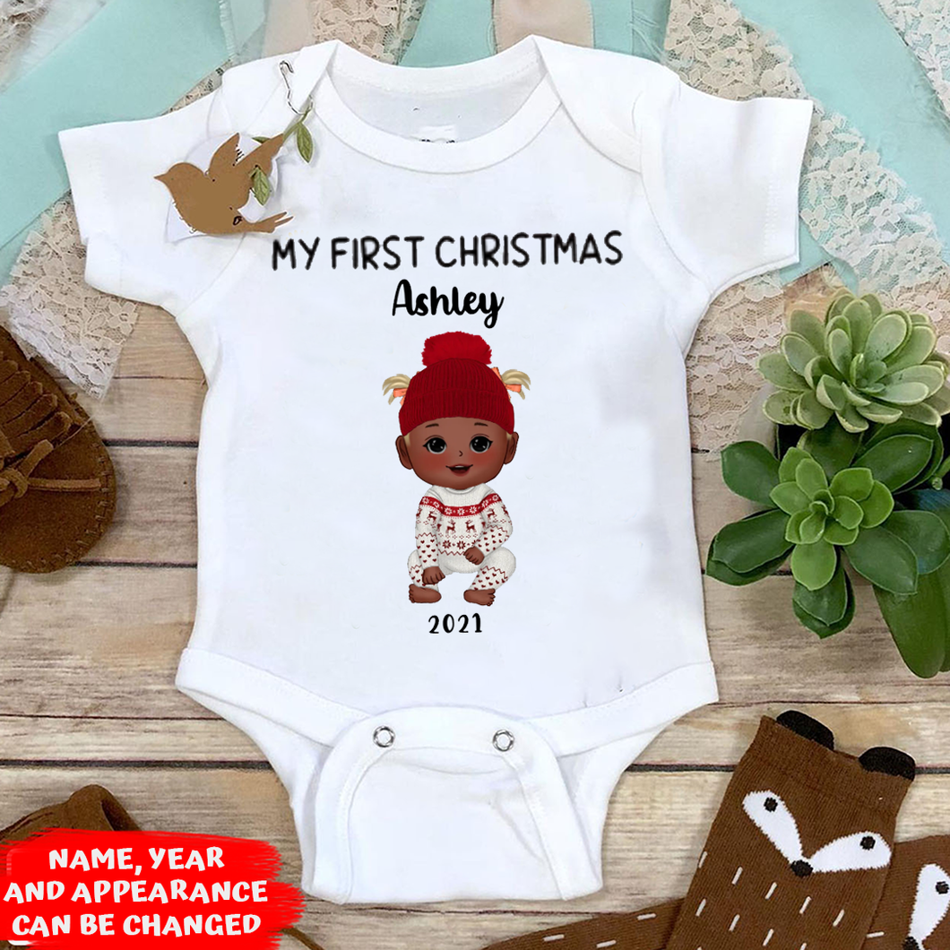 Personalized Christmas Baby Onesie