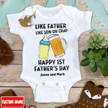 Load image into Gallery viewer, &quot;Like Father Like Son Oh Crap&quot; Custom Baby Onesie
