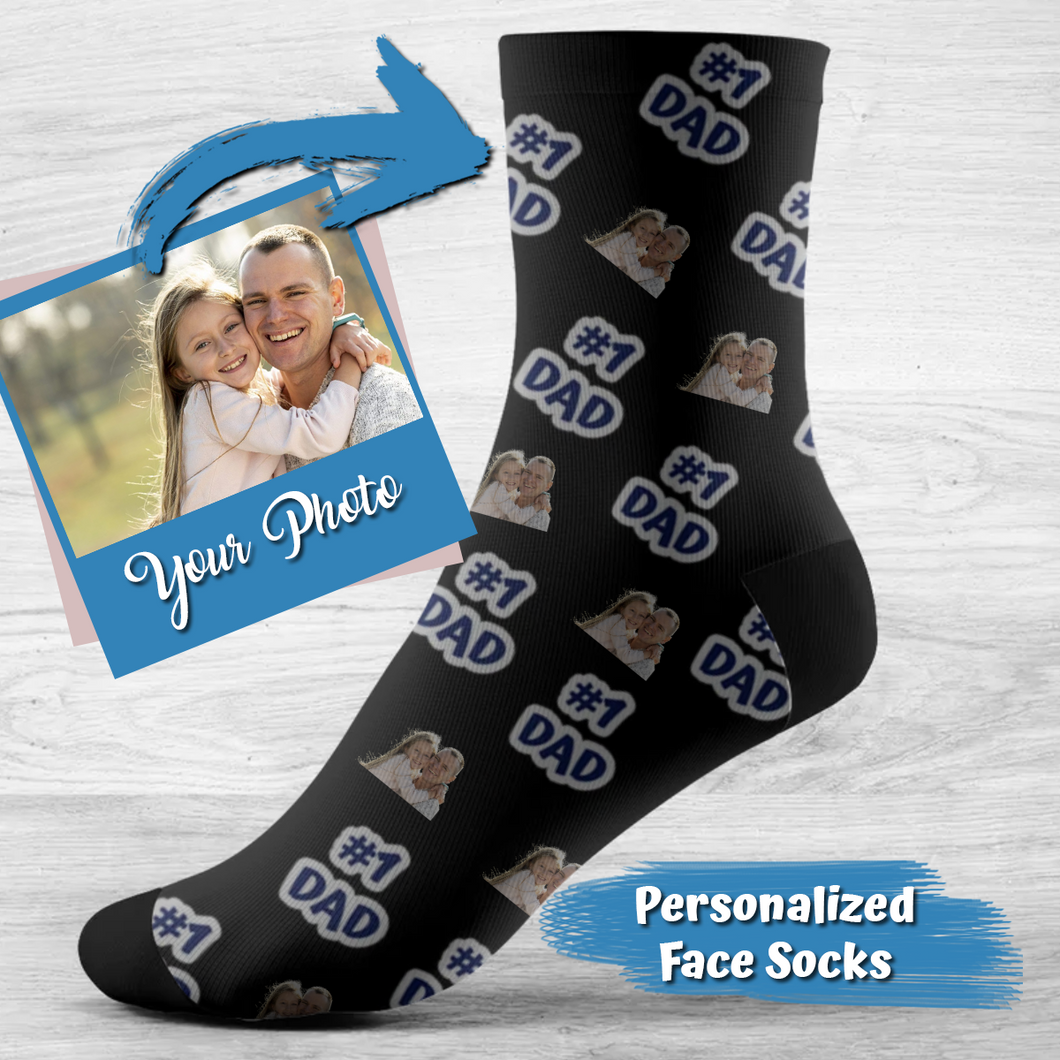 #1 Dad Custom Father's Day Socks