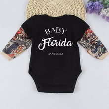 Load image into Gallery viewer, Custom Name Baby Tattoo Onesie
