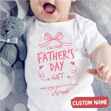 Load image into Gallery viewer, &quot;Mom says you&#39;re welcome&quot; Fathers day Baby Onesie
