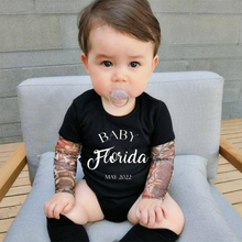 Load image into Gallery viewer, Custom Name Baby Tattoo Onesie
