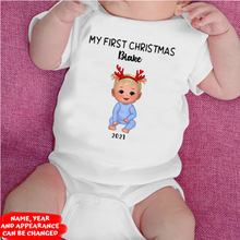 Load image into Gallery viewer, Personalized Christmas Baby Onesie
