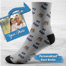 Load image into Gallery viewer, #1 Dad Custom Father&#39;s Day Socks
