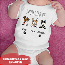 Load image into Gallery viewer, &quot;Protected by Paws&quot; - Baby Onesie
