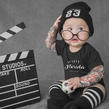 Load image into Gallery viewer, Custom Name Baby Tattoo Onesie
