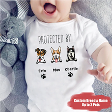 Load image into Gallery viewer, &quot;Protected by Paws&quot; - Baby Onesie
