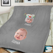 Load image into Gallery viewer, Up to 3 Babies - Personalized Baby Blanket
