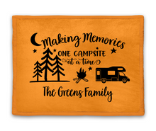 Load image into Gallery viewer, Making Memories - Personalized Camping Blanket
