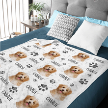 Load image into Gallery viewer, Colorful Upload Pet Image - Personalized Blanket
